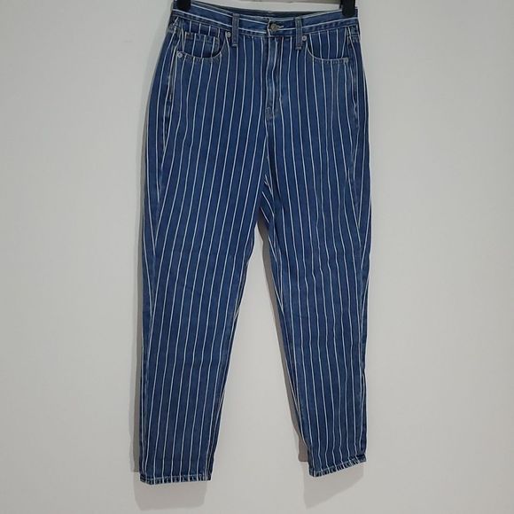 AMERICAN Eagle 29x29 striped high rise size 4 mom jeans - Picture 3 of 7